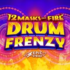 12 Masks of Fire Drum Frenzy online slot by Gameburger Studios
